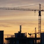 Tower crane used in building construction